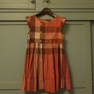 Girls Pink Burberry 6Y Dress